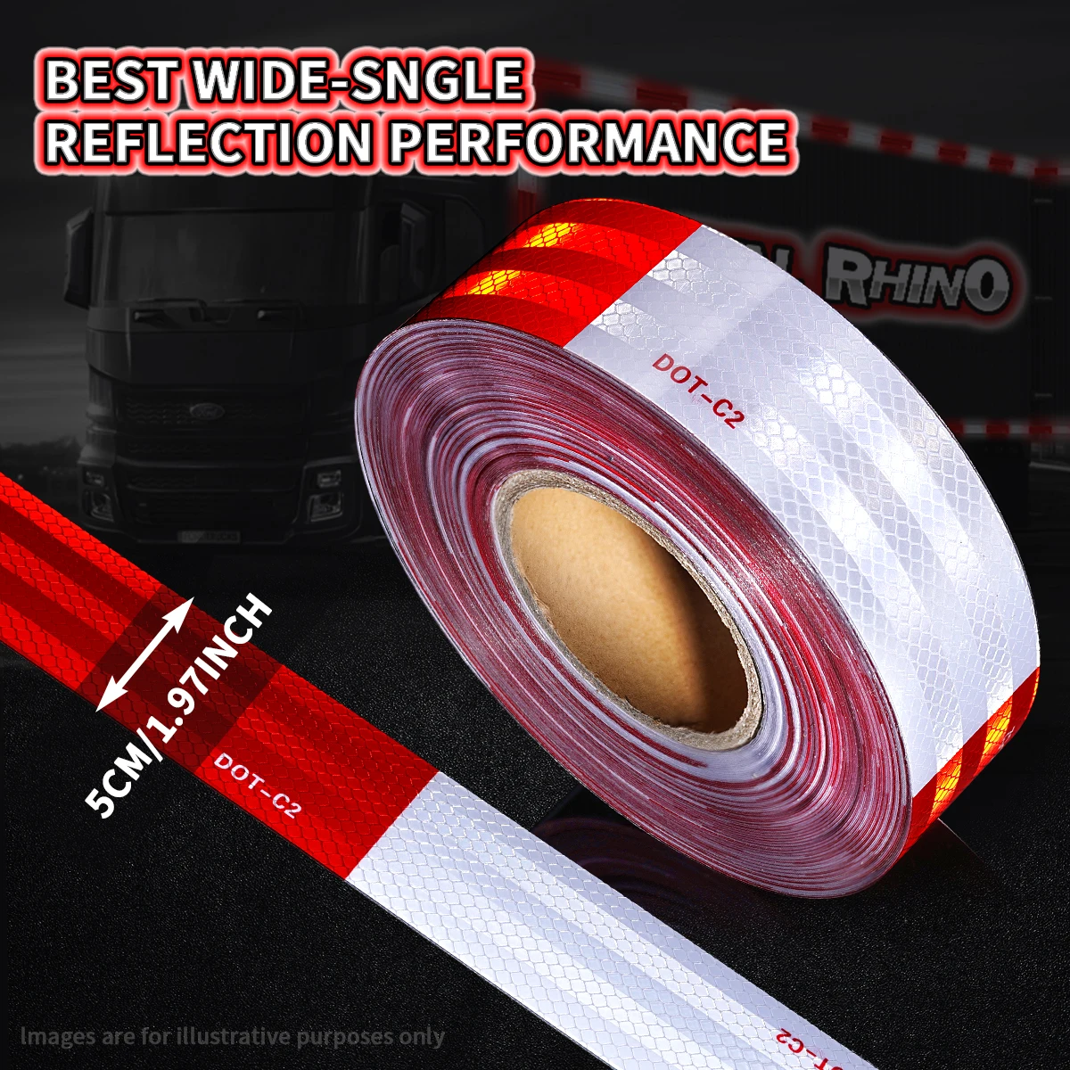 Car Truck Reflective Safety Tape Warning Night Light Waterproof Trailer Reflector Sticker For Car Truck Warning Safety image 3