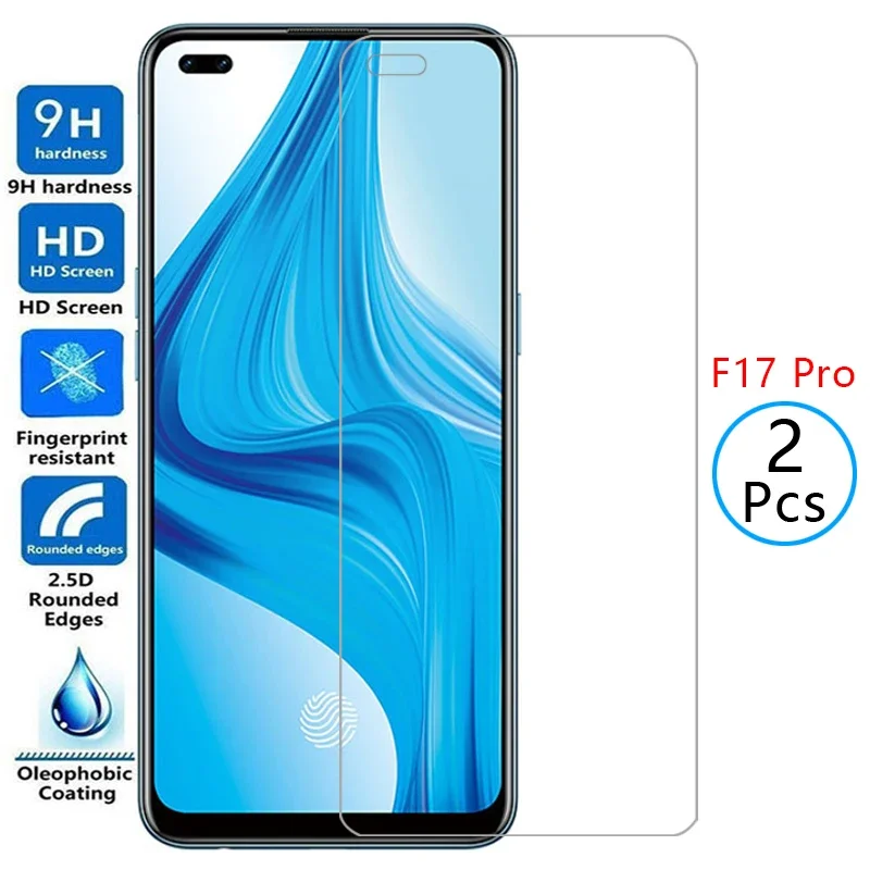 زجاج واقي لهاتف oppo f17 pro واقي للشاشة زجاج مقسى على Ops opp f 17 17f f17pro 6.43 17fpro ملحقات طبقة الأمان