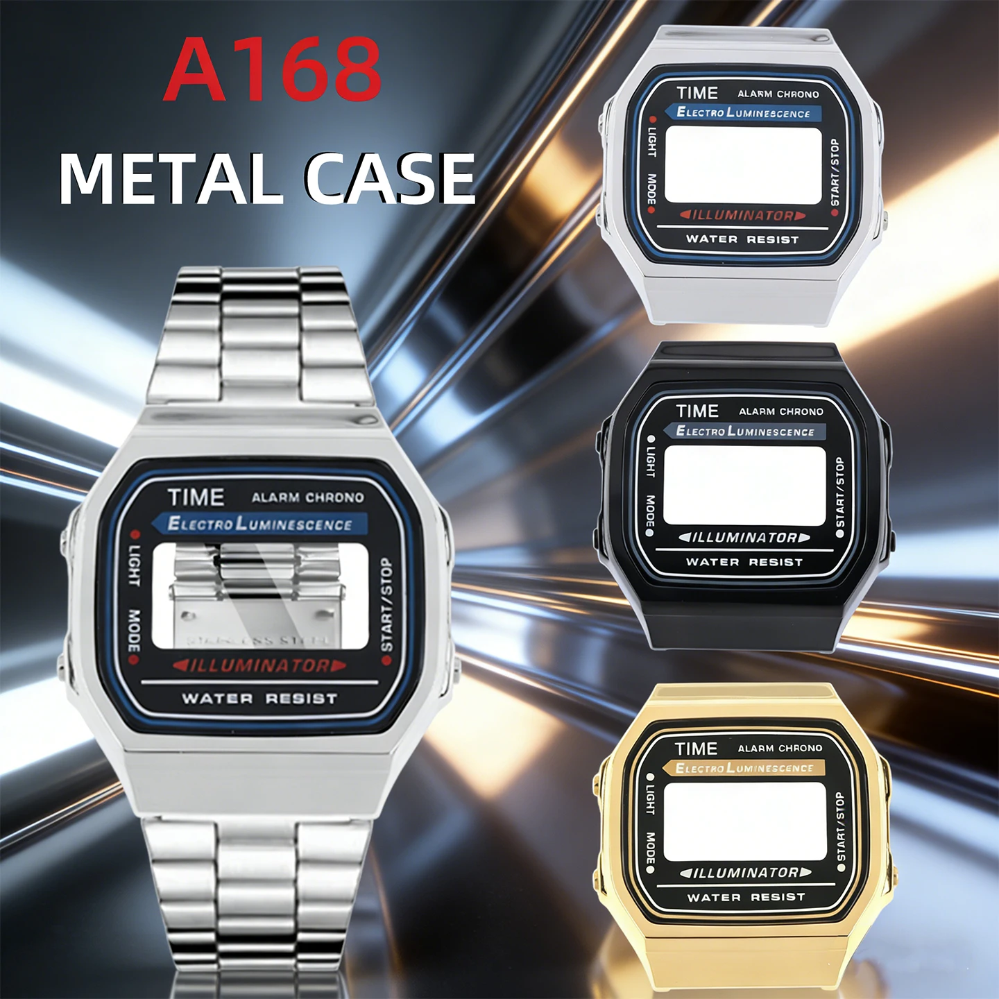 

A168 A158/159 металлический корпус ремешок модный комплект для Casio 593 A158 A-168 F91 серебро золото черный ободок модифицированные металлические аксессуары для часов