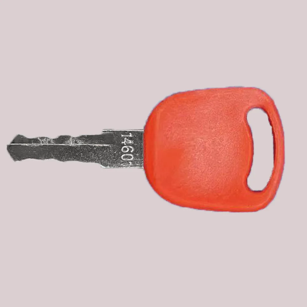 Ignition Key Red 14601 Excavator Tractor 82003267 82030143 Heavy Equipment Starter Key