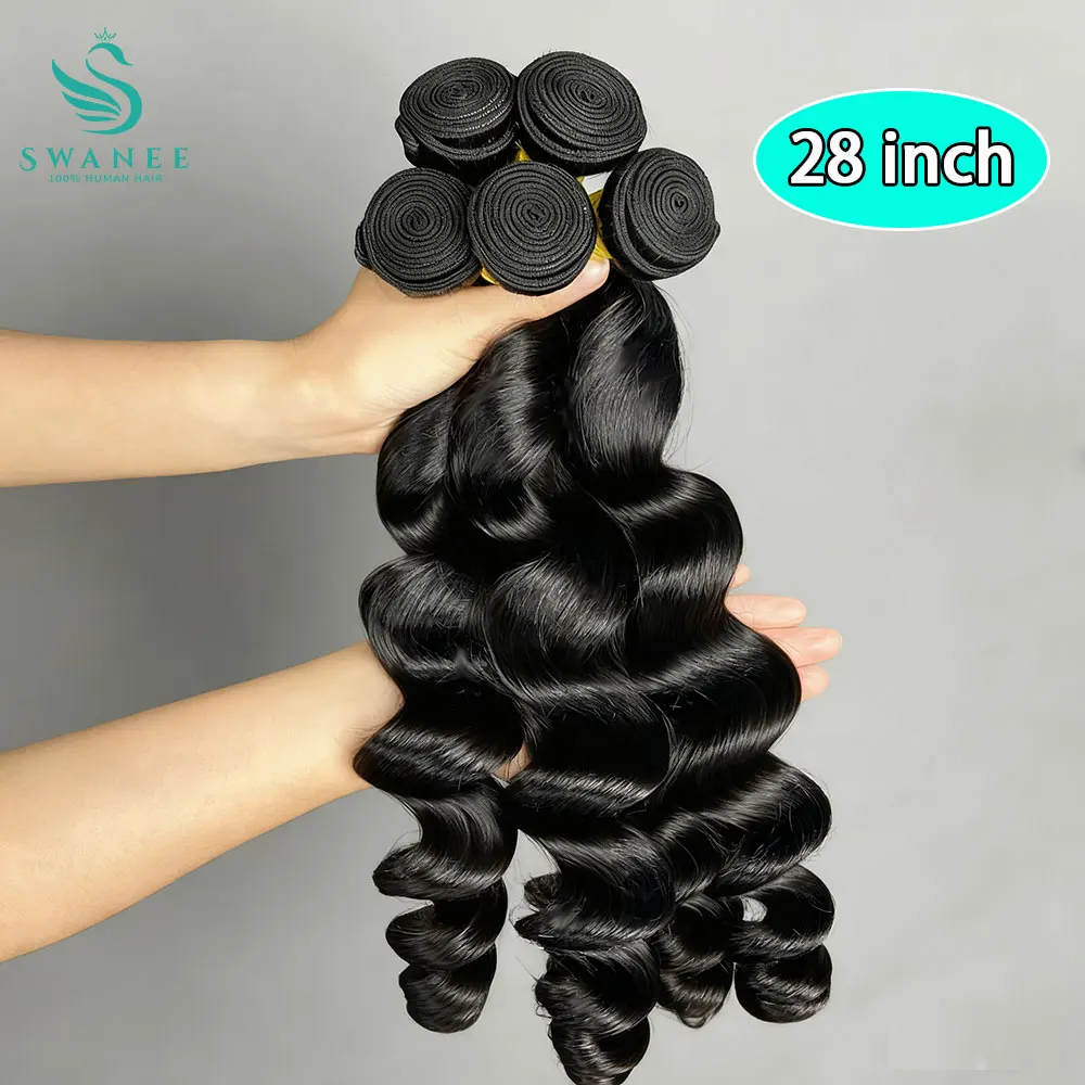 

Loose Wave Bundles Raw Unprocessed Human Hair Loose Weave Bundles 1/3/4/Pcs Lot Natural Color Human Hair Extensions For Women