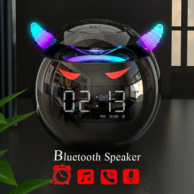 

Bluetooth Speaker audio Shape Clock Speaker Mini Speaker Alarm clock with LED Digital Alarm Clock Music Player Wireless Ball