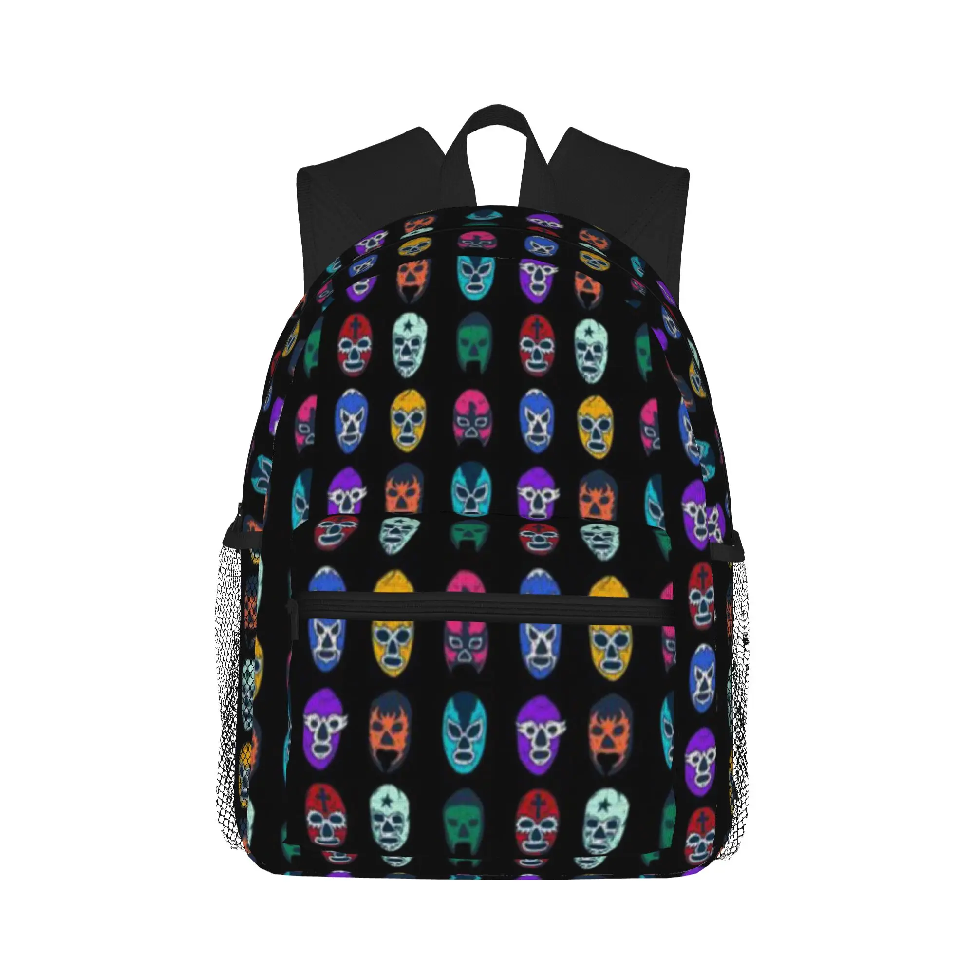 Luchador Sticker Pack and Pattern  Casual Backpack for Students and Adults Man backpack