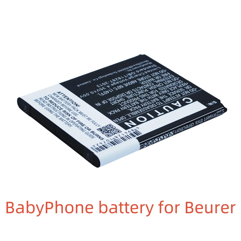 Li-ion BabyPhone battery for Beurer,3.8V,2100mAh,BY77 952-62 952.62 Cherrish C525,1ICP4/50/60-210AR