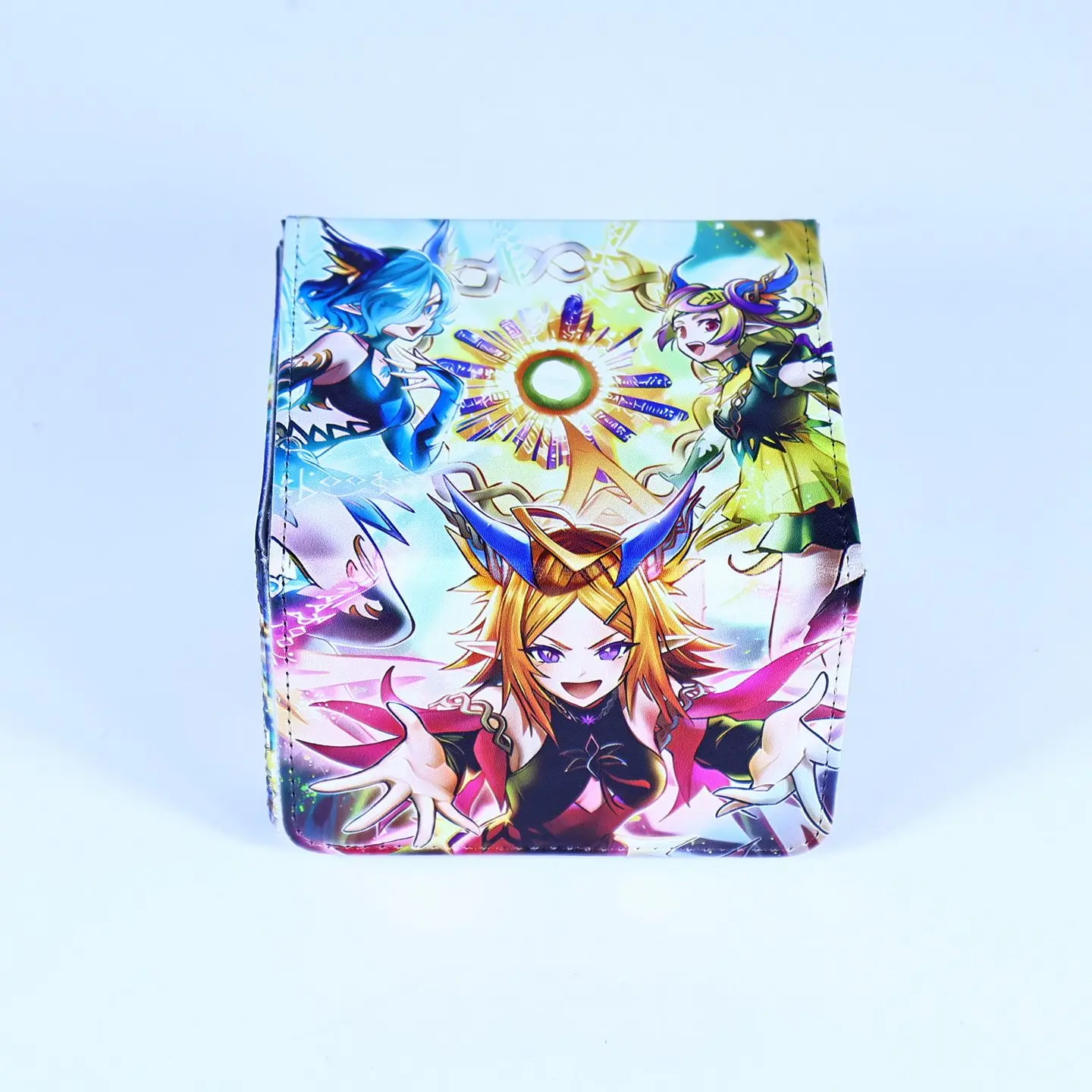 Yu-Gi-Oh! Elfnote Lucina Magnetic Leather Card Box Elfnote Tinia Elfnote June Pride Clamshell Game Card Storage Box Toy Gifts