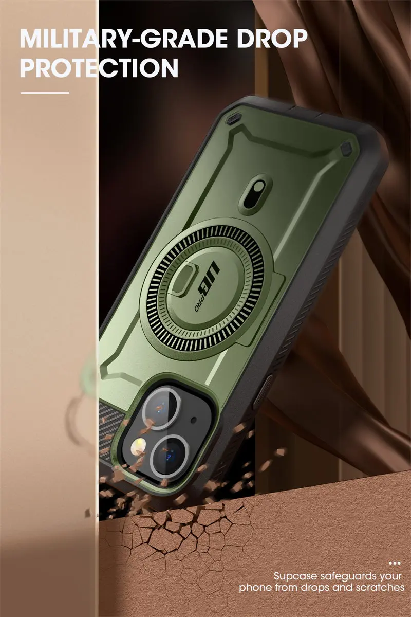 SUPCASE for iPhone 15/14/13 Case 6.1 inch 2023 UB Pro Mag Full Body Rugged Case Cover with Built-in Screen Protector