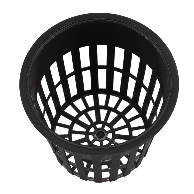 15 Pack 4 Inch Net Cups Slotted Mesh Wide Lip Filter Plant Net Pot Bucket Basket for Hydroponics