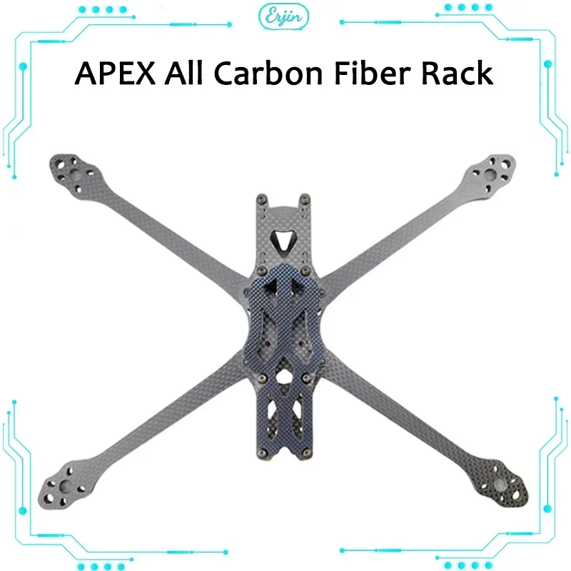 Apex 7-Inch Rack Volledig Koolstofvezel Rack Rc Racing Fpv Crossover Machine Freestyle Huafei Hardware Versterking