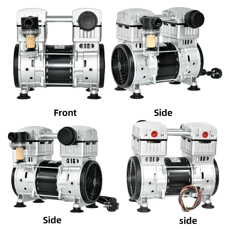 Portable Electric Oil-Free Piston Vacuum Pump 220V 1.1KW -99KPa 150L/min AC Air Compressor Pump Head OEM Customizable for