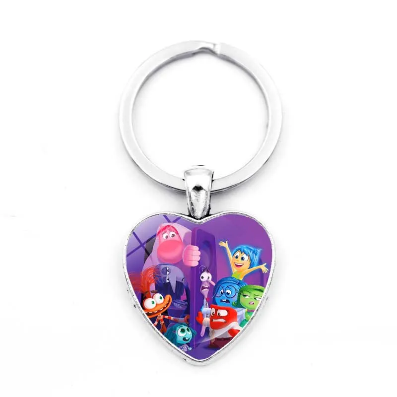 

Disney Inside Out 2 Love Keychain Emotional Peripheral Bag Pendant Peach Heart Animation Pendant Accessories Wholesale