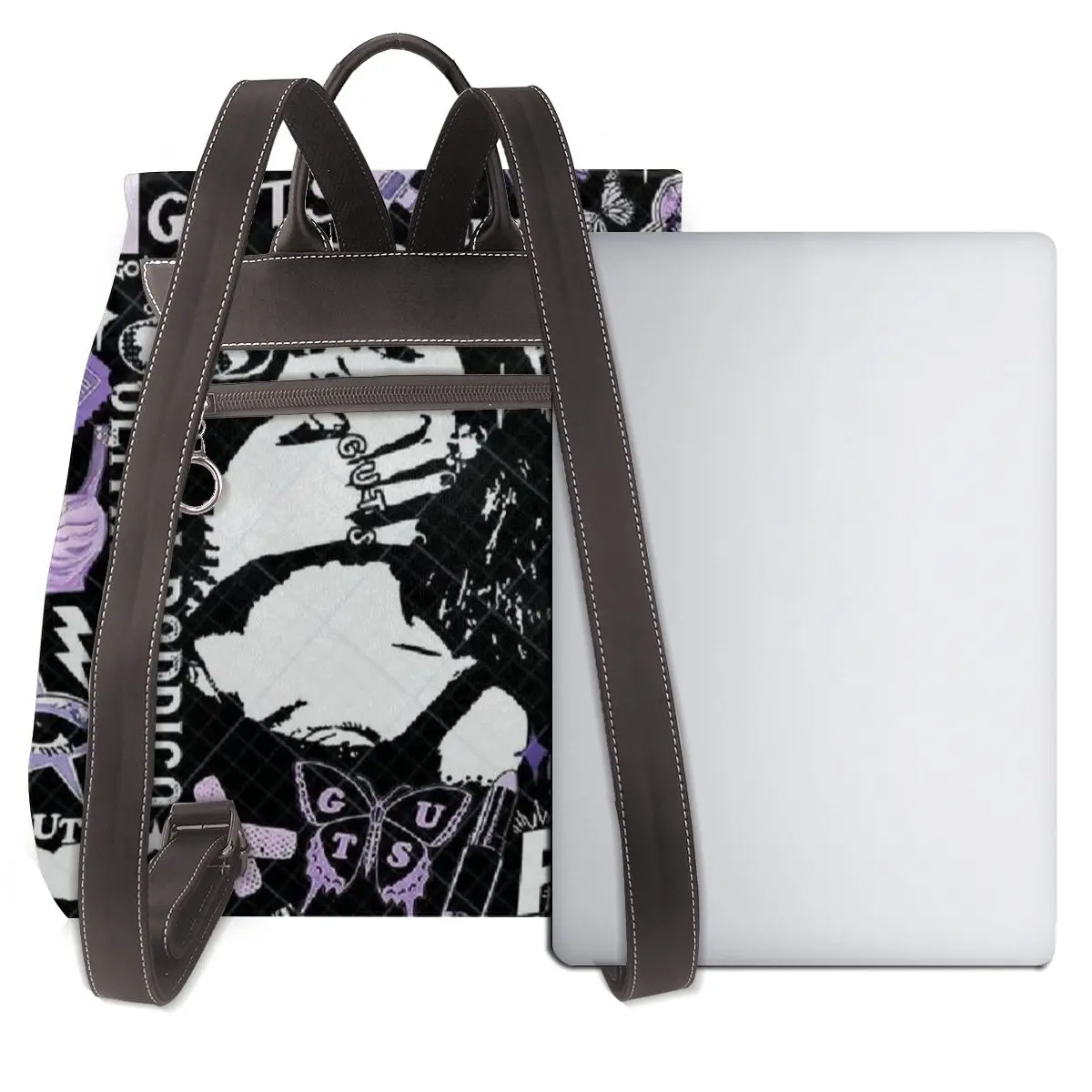 حقيبة ظهر ملصق أوليفيا رودريجو للنساء، محفظة من الجلد الصناعي، حقيبة كتف كاجوال للسيدات