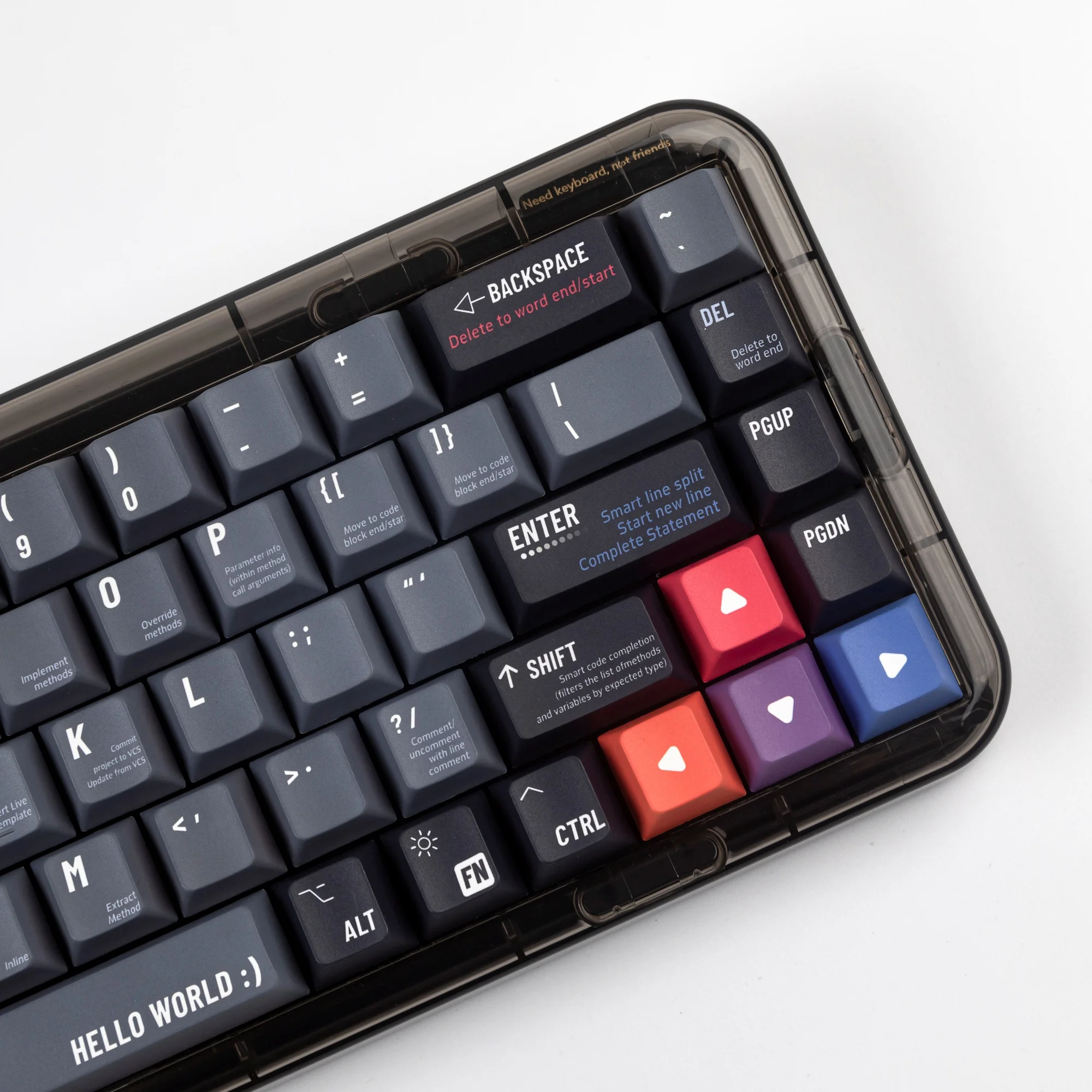 Hello world Cherry Profile PBT Keycaps Dark Dye Sub Keycap For Gaming Mechanical Keyboard GMK Clone Key Caps 133 Keys Custom