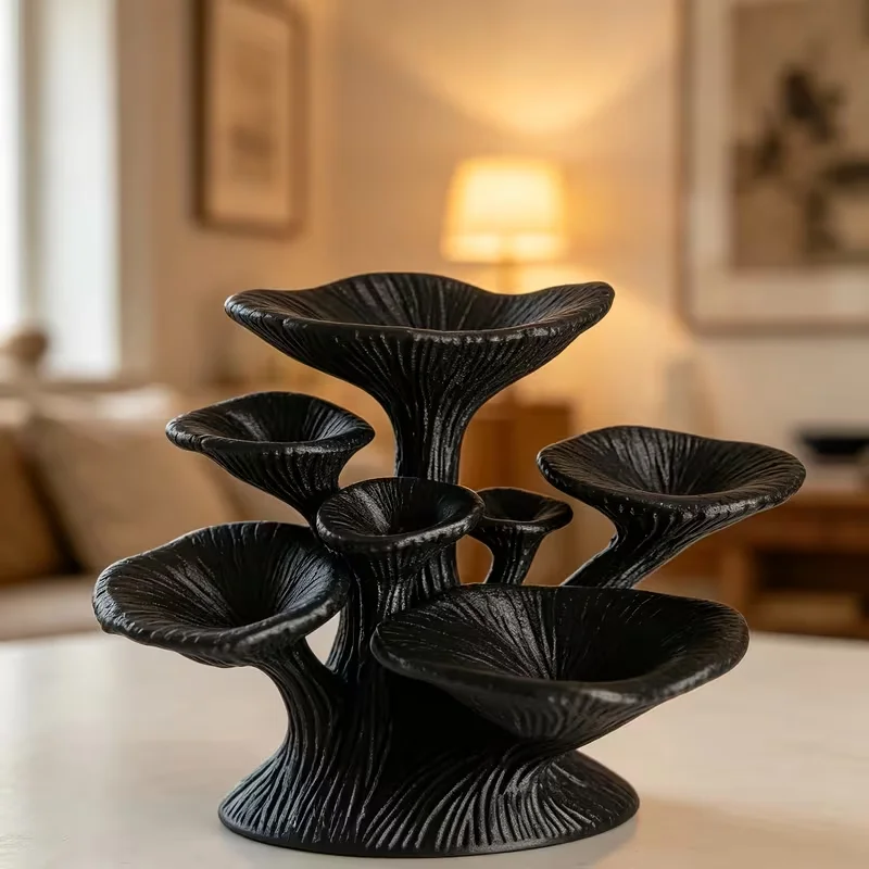 Mushroom-Shaped Storage Rack Creative Desktop Decoration Jewelry Display Stand Unique Mystical Fungus Design Organizer
