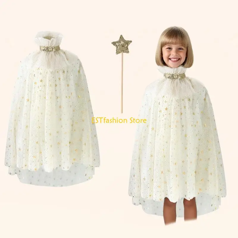 

Y5GC Princess Dress up Clothes Halloween Birthday Party Costumes Princess Cloak