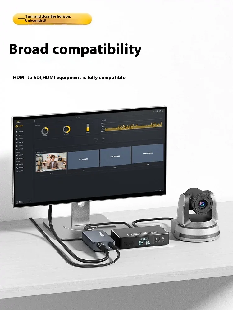 Cable convertidor SDI a HDMI, audio y vídeo de computadora Transmisión de 100 metros Nivel de transmisión 1080P/60 Hz LevelB