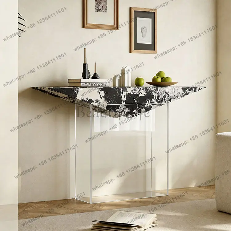 

Italian minimalist style light luxury against the wall slate acrylic creative table counter