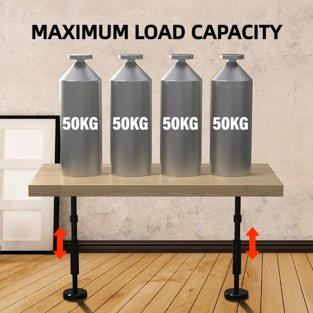 18-45cm podnośnik do szafki słupek podporowy stopy podnośnik do deski regulowany uchwyt instalacyjny podnośnik meblowy do ciężkich mebli narzędzie
