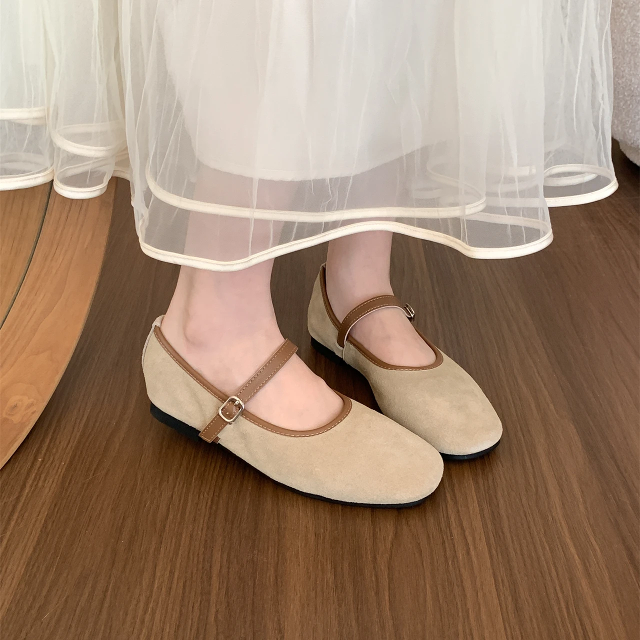 Bailamos New Brand Women Flats Round Toe Shallow Slip On Ladies Casual Ballet Shoes Soft Leather Eelgant Dress Shoes Mujer