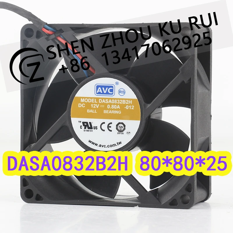 AVC 12V 0.80A 8032 80X80X32MM chassis Power server Double ball High air capacity DASA0832B2H Cooling fan