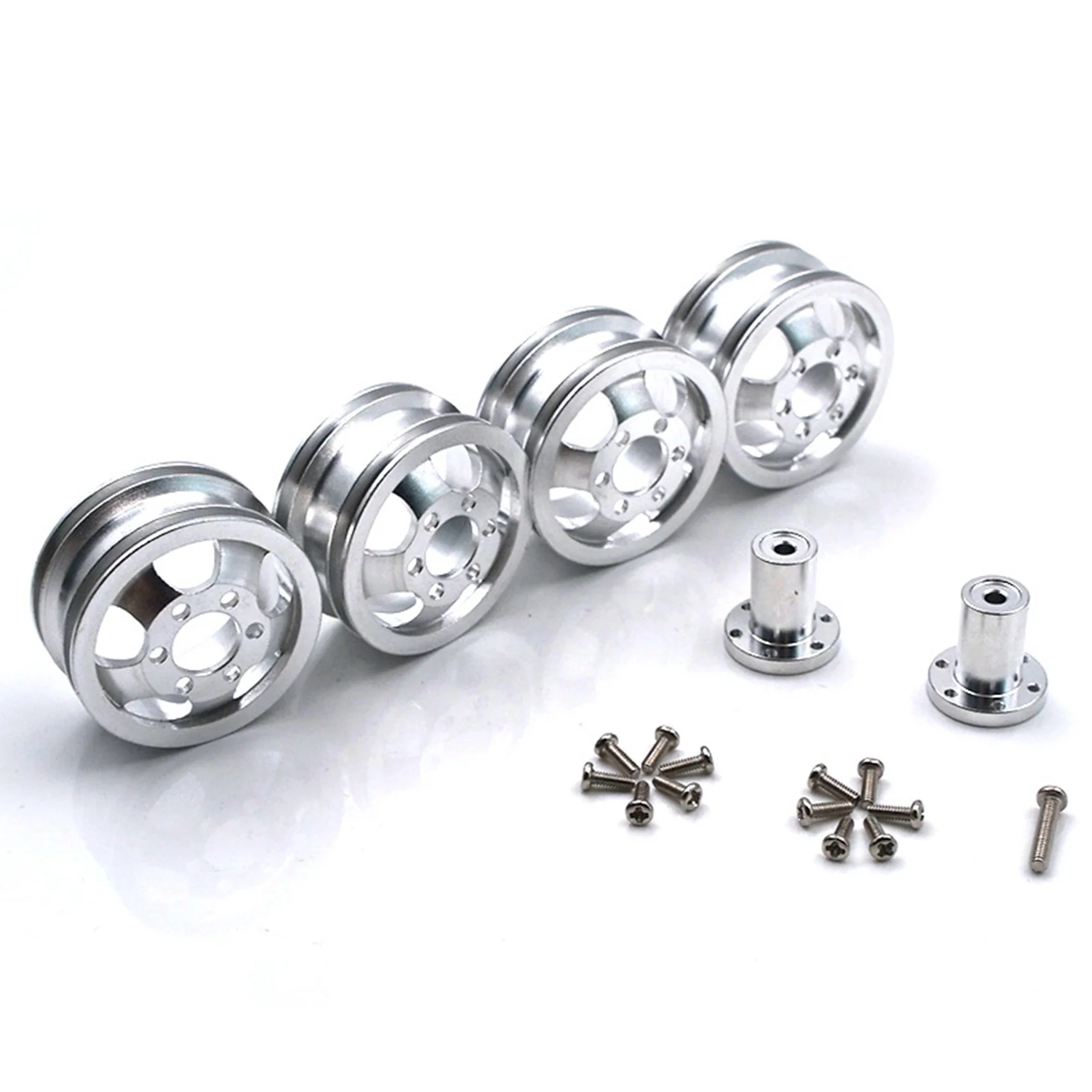 CYGJ-8X Metal Upgrade Shock-Proof Wheel Hub Rim For B1 B16 B24 B36 C14 C24 1/16 WPL RC Truck With Screw