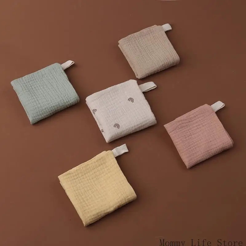 

5-Pack Infant Washcloths 23x23cm Muslin Nursing Towels, Soft Reusable Wipes for Newborns & Toddlers