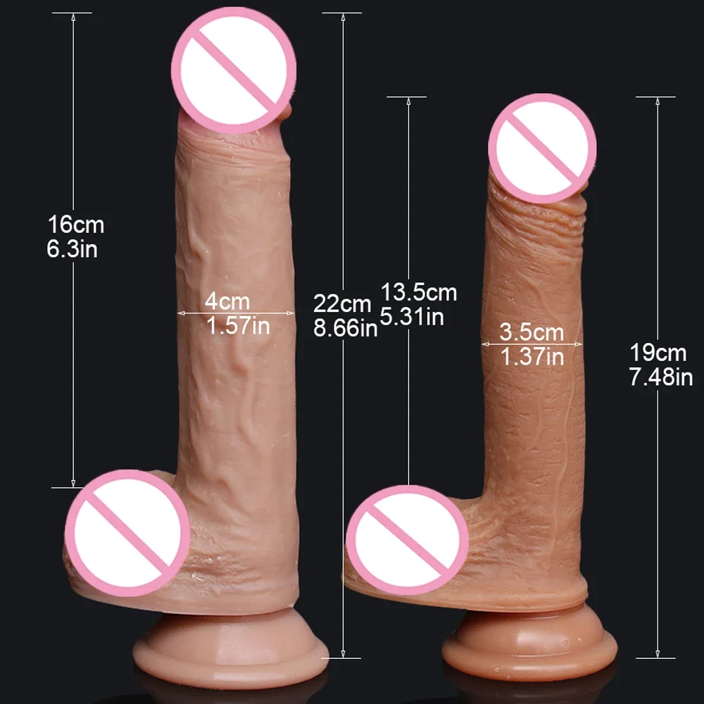 Realistic Dildo Dick Shop Soft Giant Phallus Cheap Sex Toys Butt Plug With Big Suction Cup Female Strapon Masturbators For Women