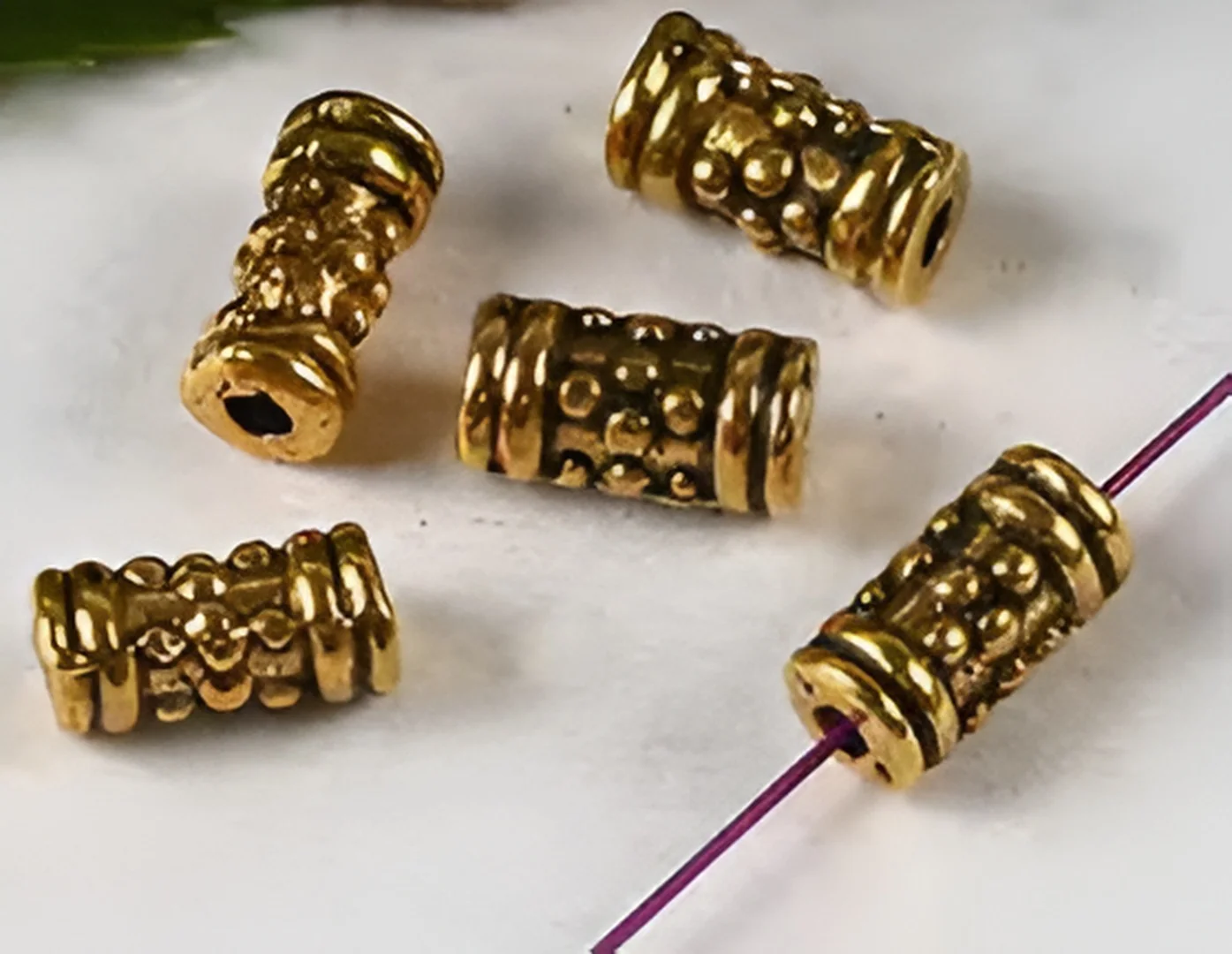 80pcs   8*4mm    Alloy  matel dark gold  tube spacer beads       HWH3022