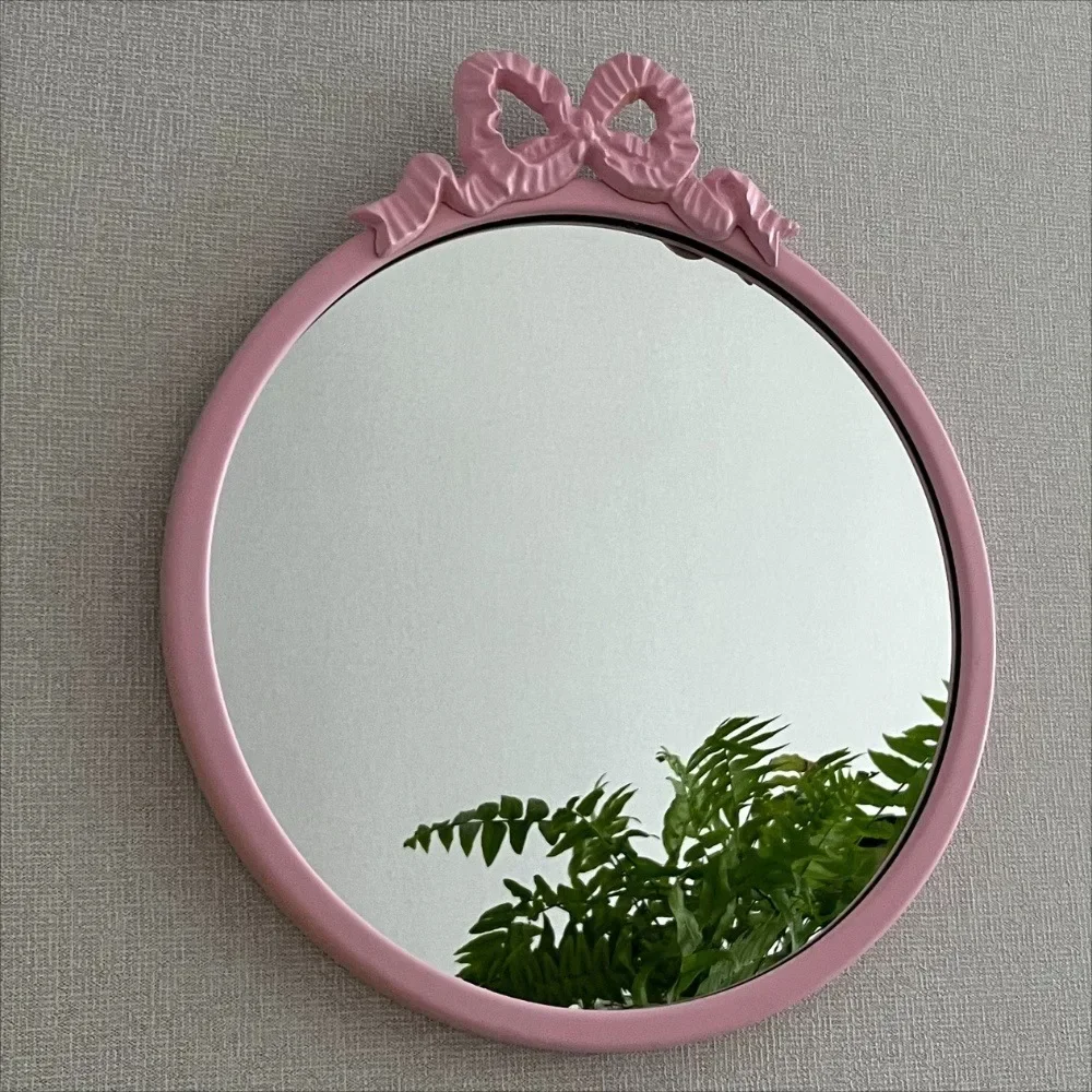 yesLuxury Gold Round Wall Mirror Room Decoration Vintage French Style Vanity Wall Mirrors Bedroom Bathroom Entryway Home Decor G
