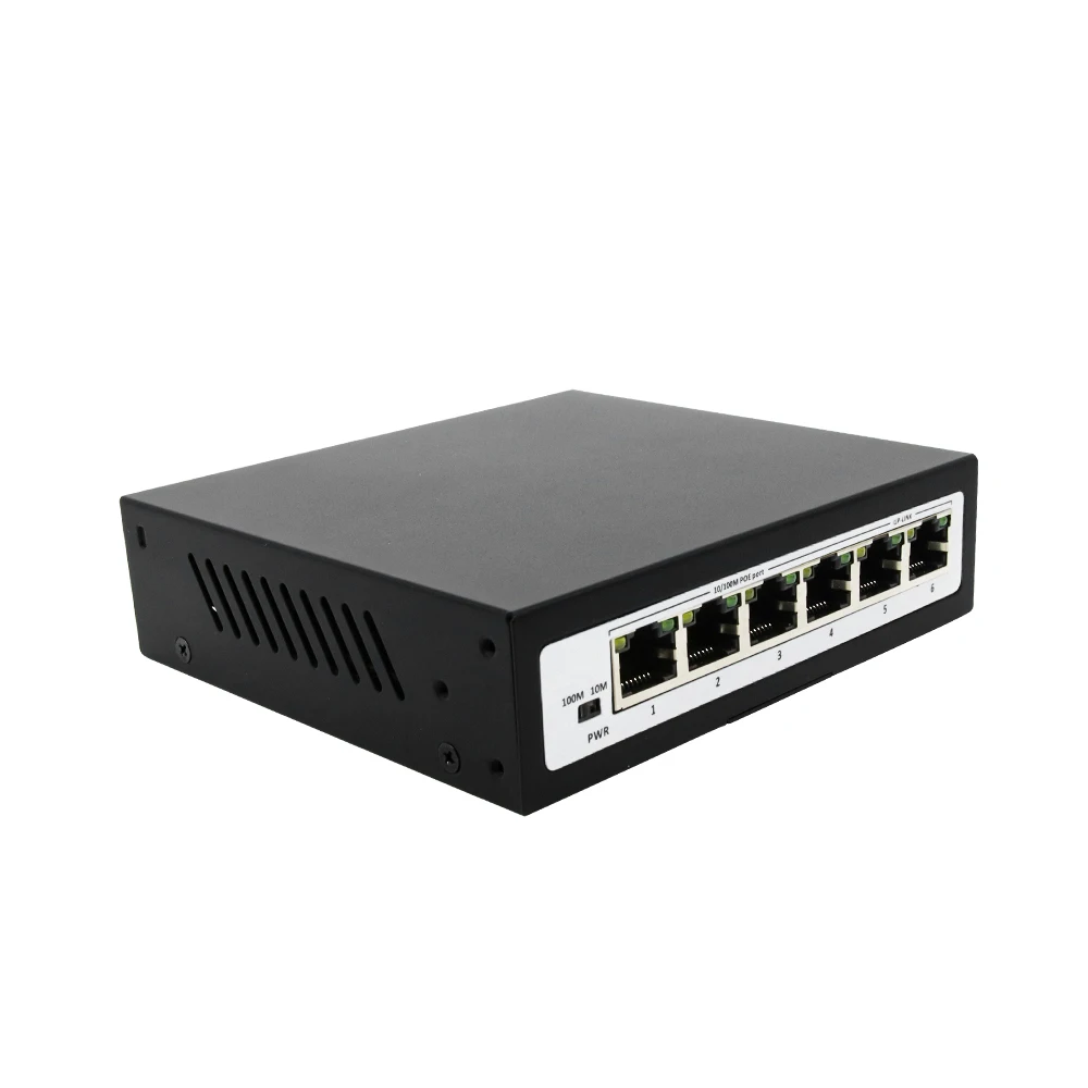 Caméra de surveillance réseau poe 4 + 2poe, 48V, Standard, alimentation AP