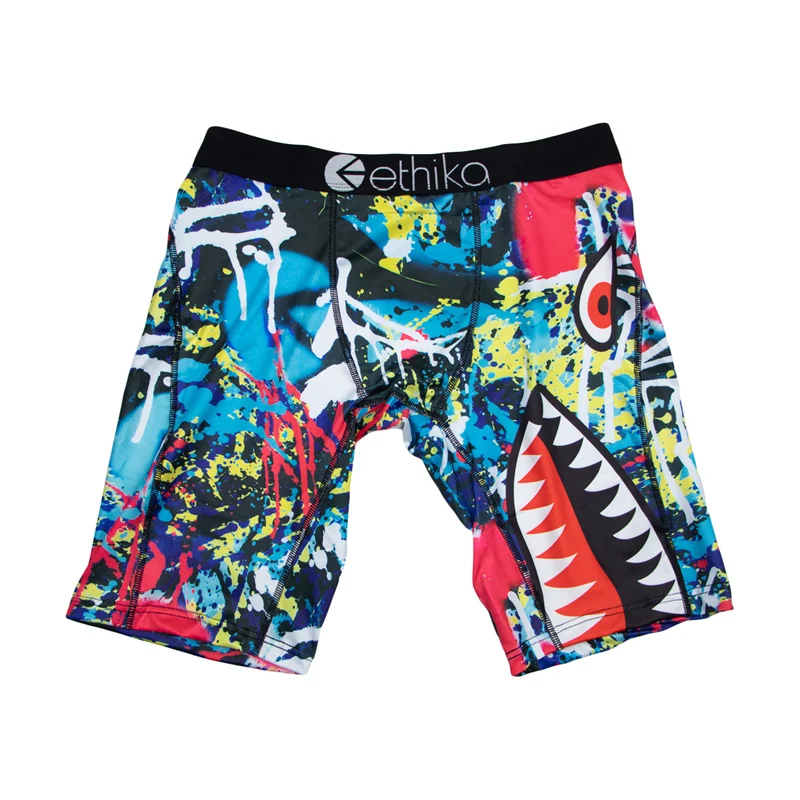 ETHIKA 1Pcs Men Underwear Boxers Breathable Mesh Crotch Man Underpants Plus Size L-3XL Mens Panties Printed Men's Boxers Briefs image 6