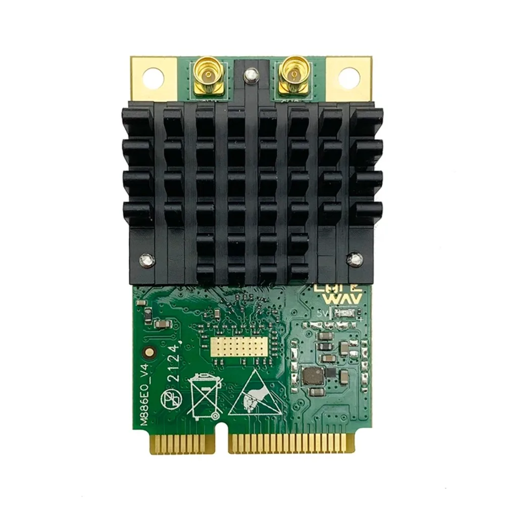 AvaCore5G 5.8G WIFI Dedicated Expansion Card Mini PCIe QCA9886 QCA9886-26 IEEE802.11a/n/ac Wave2 2x2 MIMO 866Mbps MMCX Heat Sink