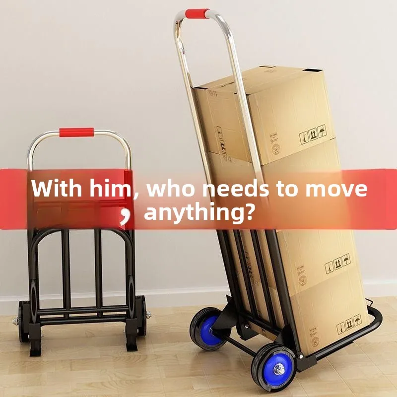 

Portable Hand-Pulled op Cart Lightweight Cargo very Tru Vegetable Bung Stall Goods Moving Hand Tru