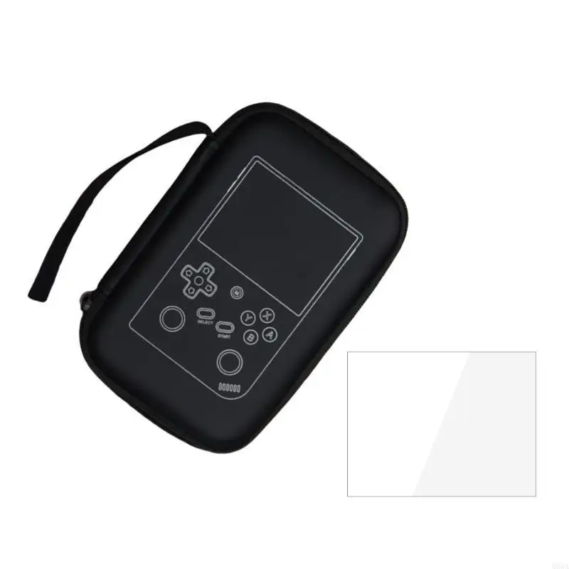 Shockproof carrying case and waterproof storage bag suitable For Anbernic RG35XX handheld game equipment.
