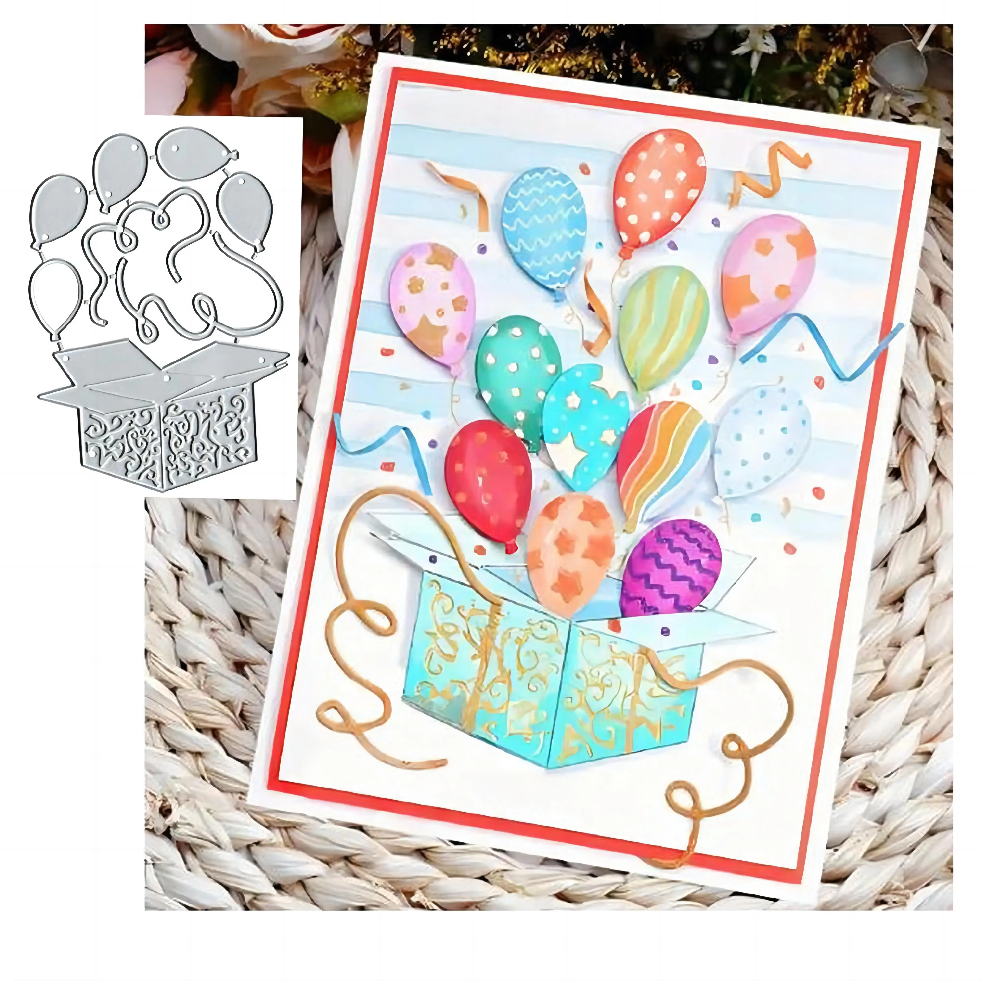 Handgeschnitzte Hintergrundplatte Metall-Stanzschablonen DIY Scrapbook Dekoration Geprägte Handschablone
