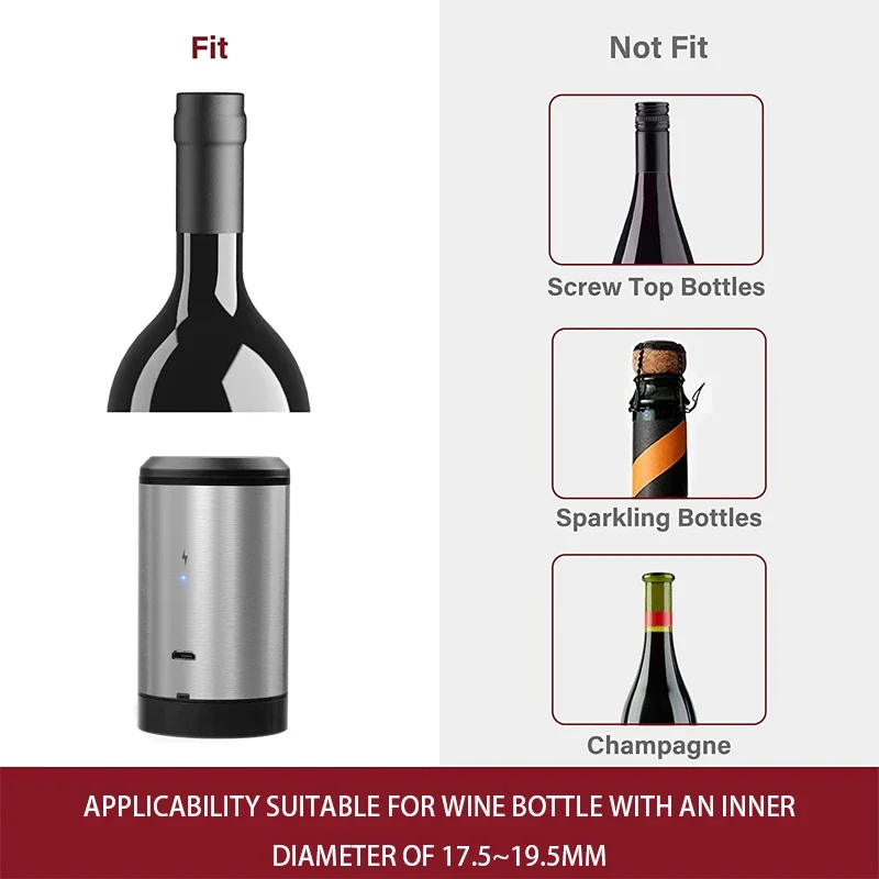 

Saver Bottle Sealer Vacuum With Stopper, Stopper-wine Reusable Stopper Wine Electric Pump