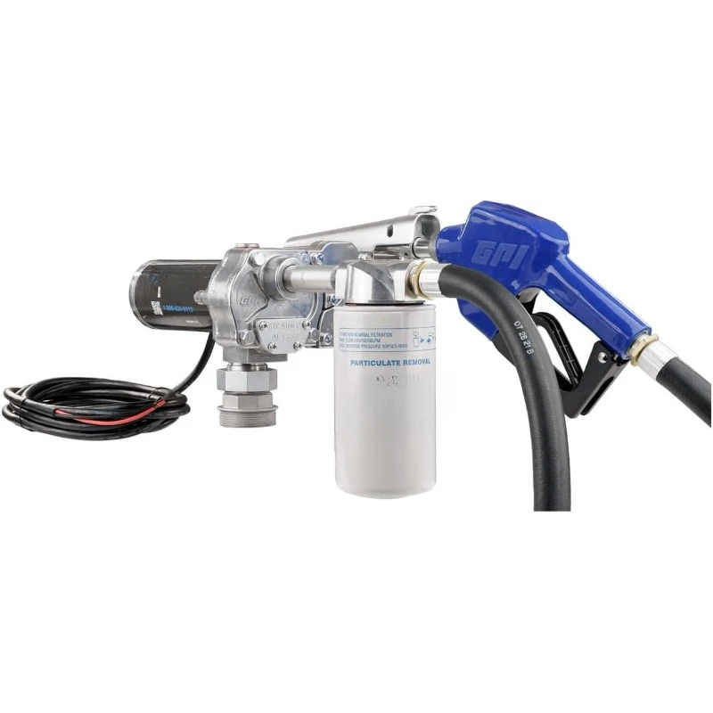 M-150 Series Fuel Transfer Pump, Automatic Shut-Off Nozzle with Filter Kit, 15 GPM, 12 Volt (110612-03)