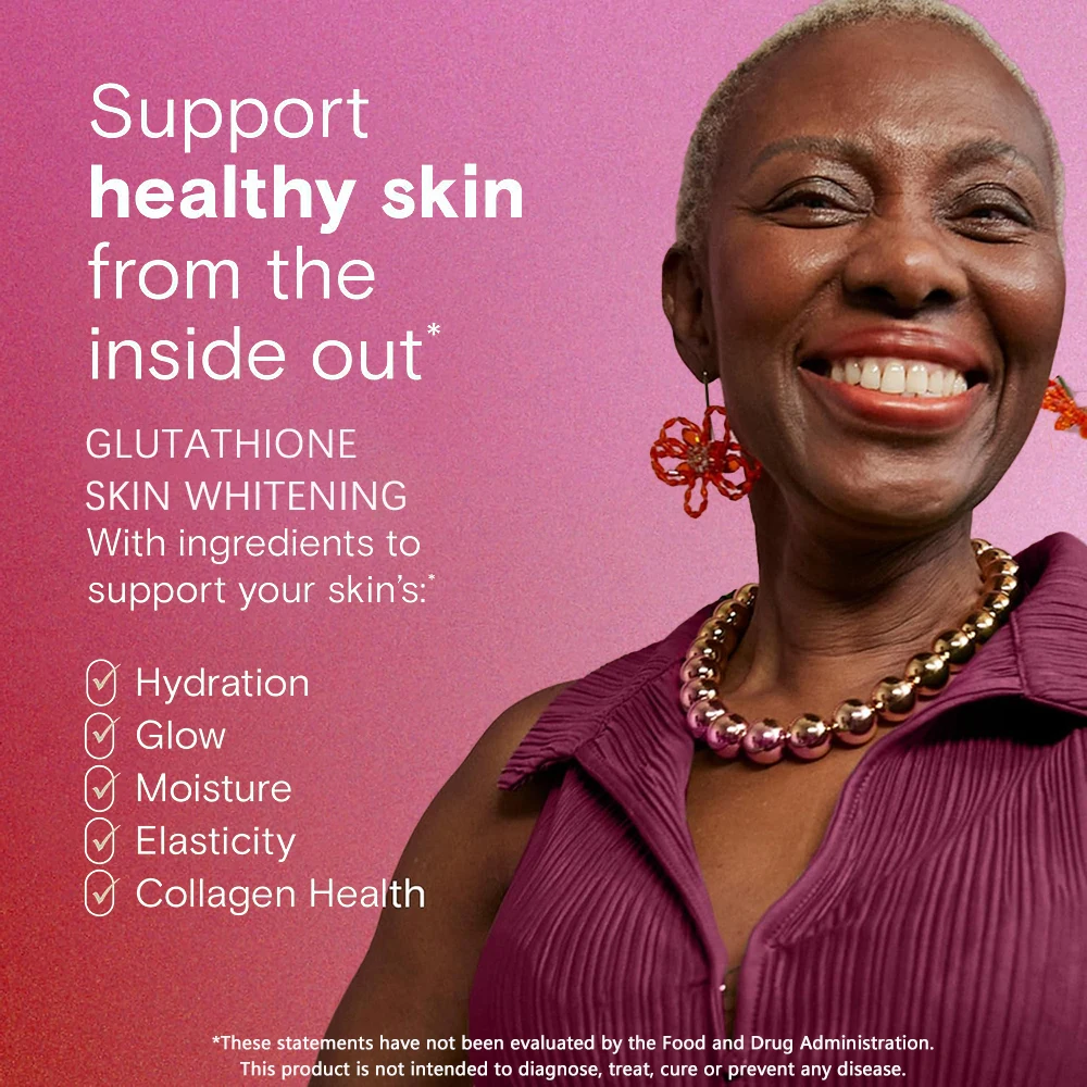 Skin Whitening Pill Skin Lightening Pills - 5000mcg Glutathione Supplement, Dark Spots, Melasma & Acne Scar Remover, 60 Capsules