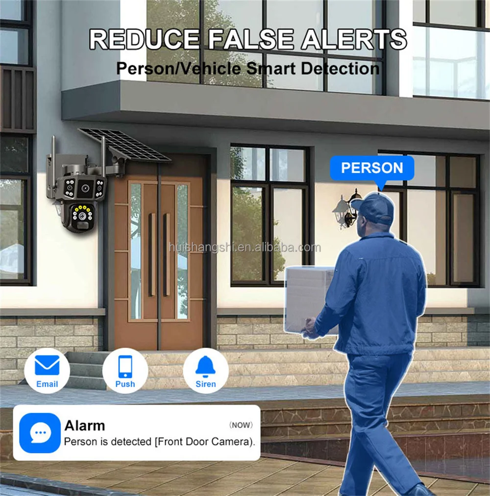 V380 12MP hd ثلاثة شاشات في الهواء الطلق واي فاي كاميرا شبكة مراقبة الأمن اللاسلكية Cctv Ptz 360 Ip 4g Sim كاميرا آمنة بالطاقة الشمسية دي مراقبة