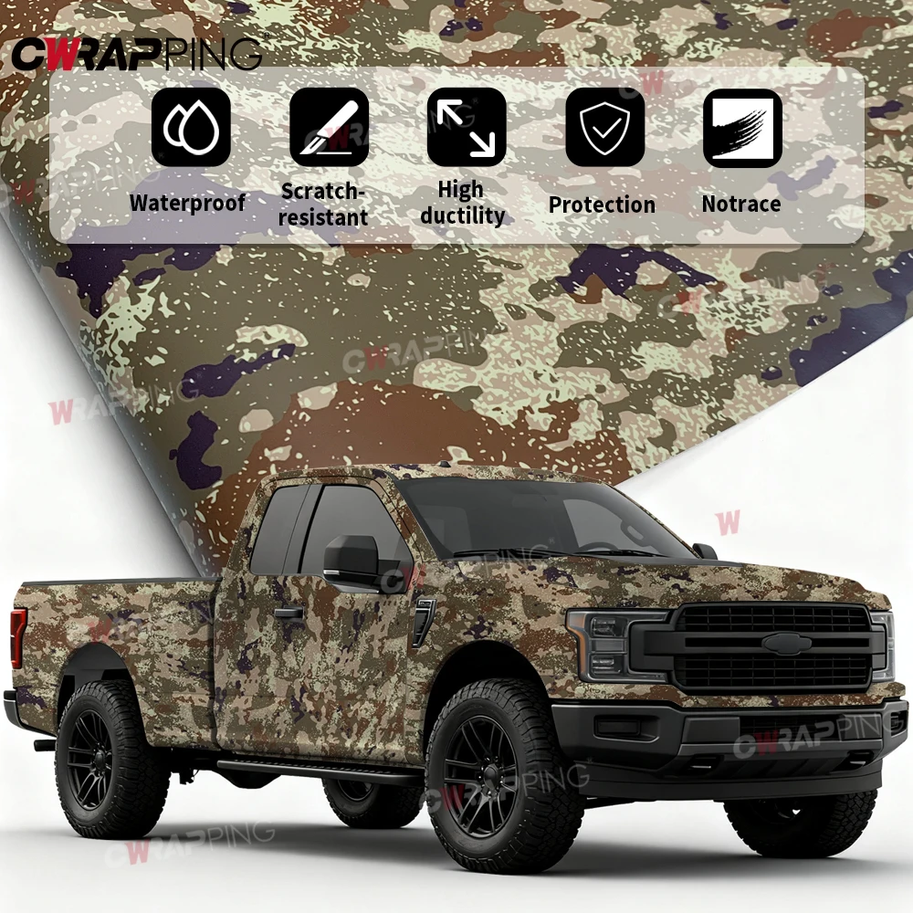 Camouflage Texture Car Decorating Waterproof Automotive Vinyl Wrap for Car Wraps Full Body Motorcycle Adhesive Vinyl Sticker