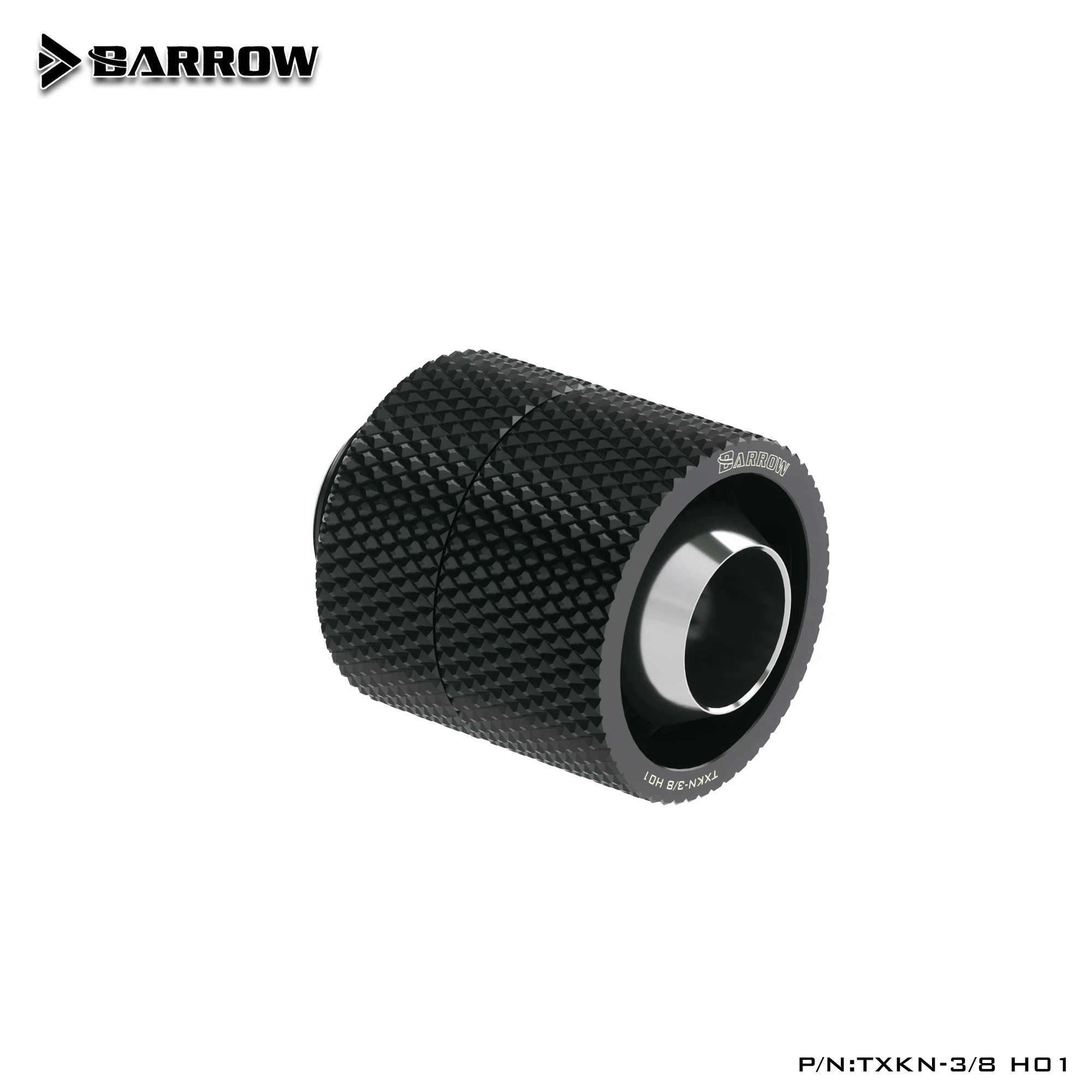 Barrow G1/4 "10x16มม. ท่ออ่อนอุปกรณ์ท่ออ่อนสำหรับสร้างห่วงน้ำคอมพิวเตอร์360เงินหมุนสีดำ TXKN-3/8 H01