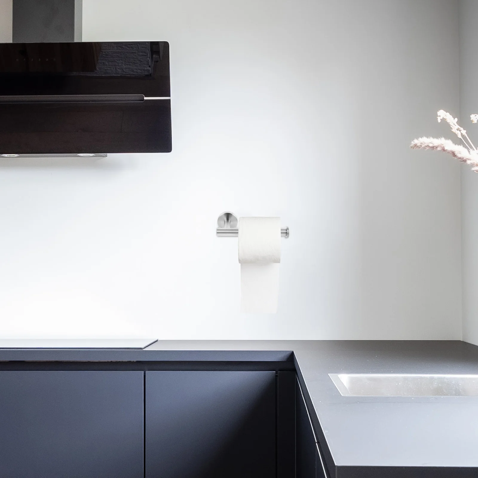 

1Set Stainless Steel Roll Paper Holder Easy Wash Bathroom Toilet Tissue Rack Wall Toilet Paper Storage Tissue Holder