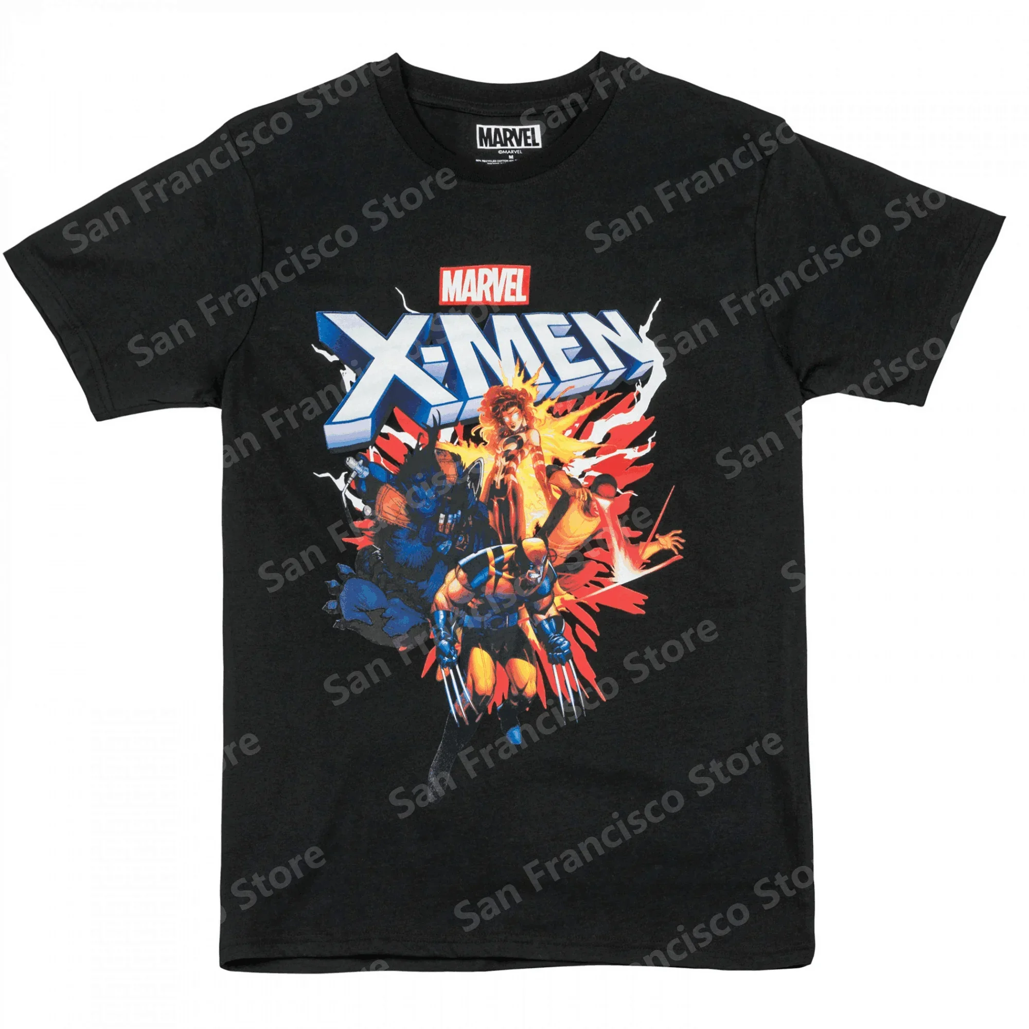 Children's Cotton T-Shirt Marvel x Men Short Sleeve T-Shirt Casual Round Neck Streetwear Art Character Lineup Summer