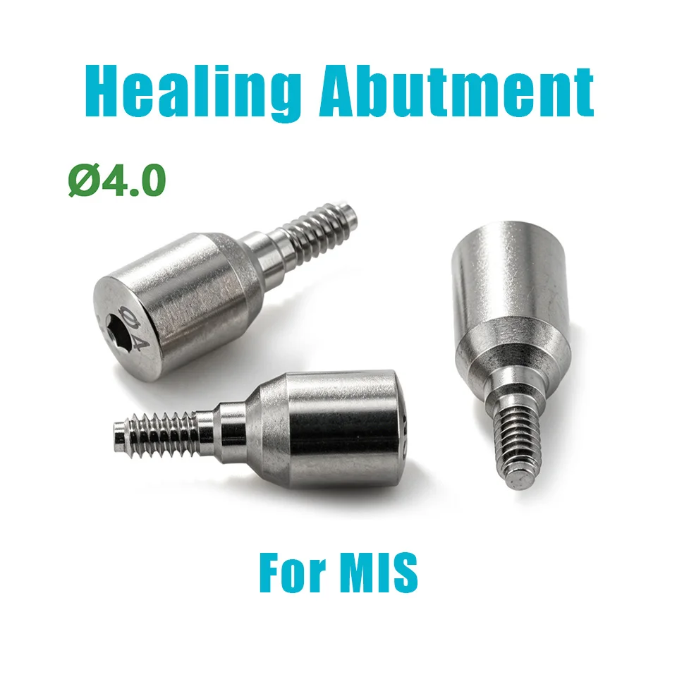 10Pcs Dental Implant Healing Abutment Ø4.0 For MIS SEVEN M4 Internal Hex Titanium Alloy Standard Gingival Former Lab Supplies