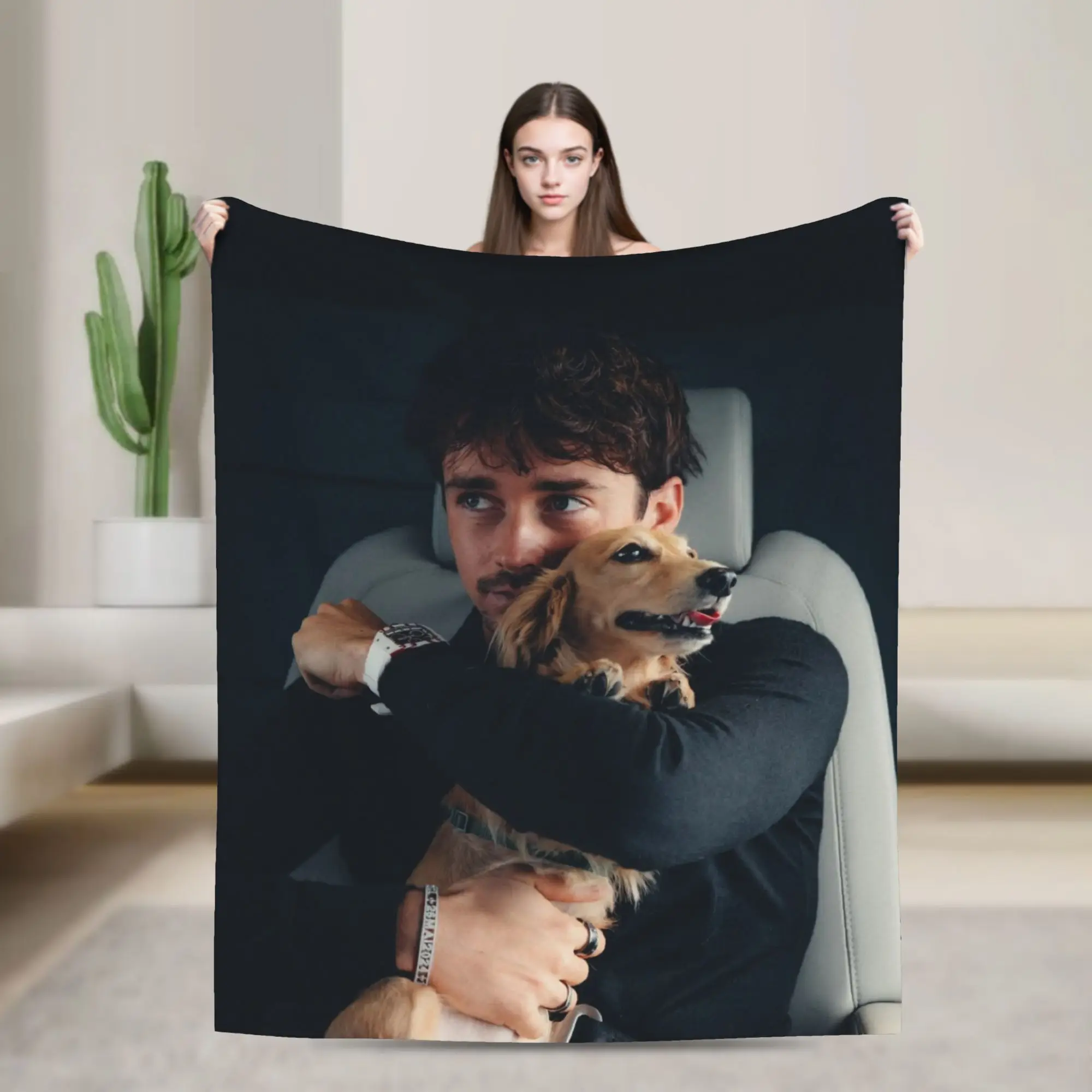 Soft Warm Blanket Picnic C-Charles L-Leclercs Bedding Throws  Flannel Bedspread For Couch Chair Funny Sofa Bed Cover