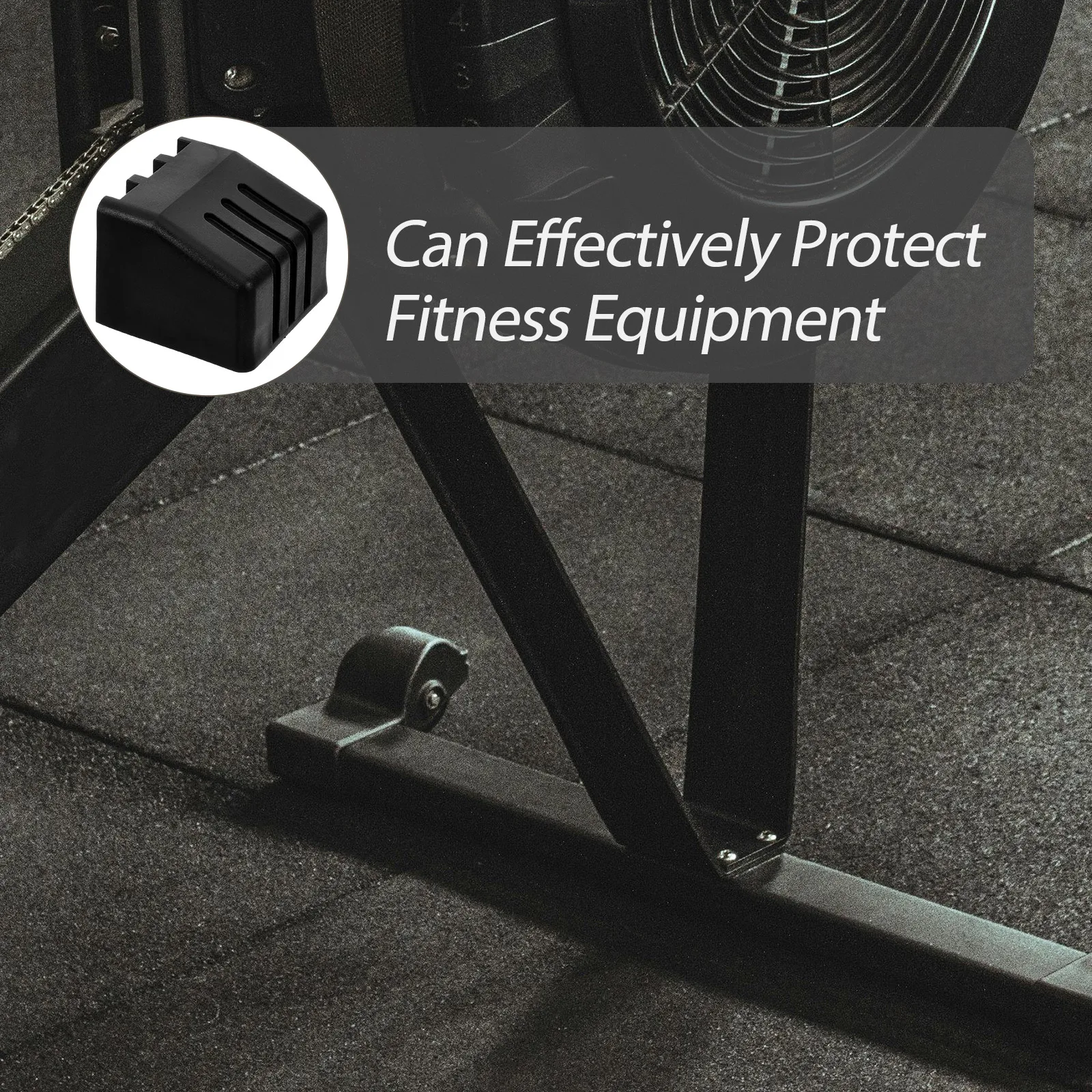 

4Pcs Fitness Equipment Floor Pads Anti-Slip Shockproof Chair Caster Cups for Hardwood Floors Gym Equipment Protector Plastic