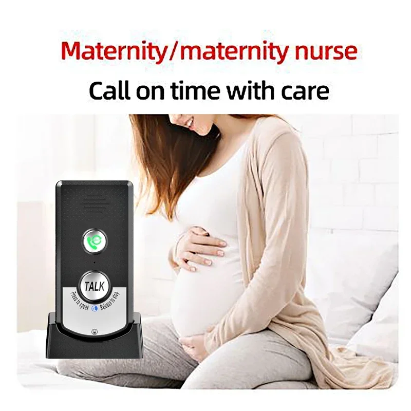 Wireless Two Way Door Phone Intercom Doorbell Audio Voice Sender&Reciever for Hospital Hotel Call Door Chime 1000m Long Distance