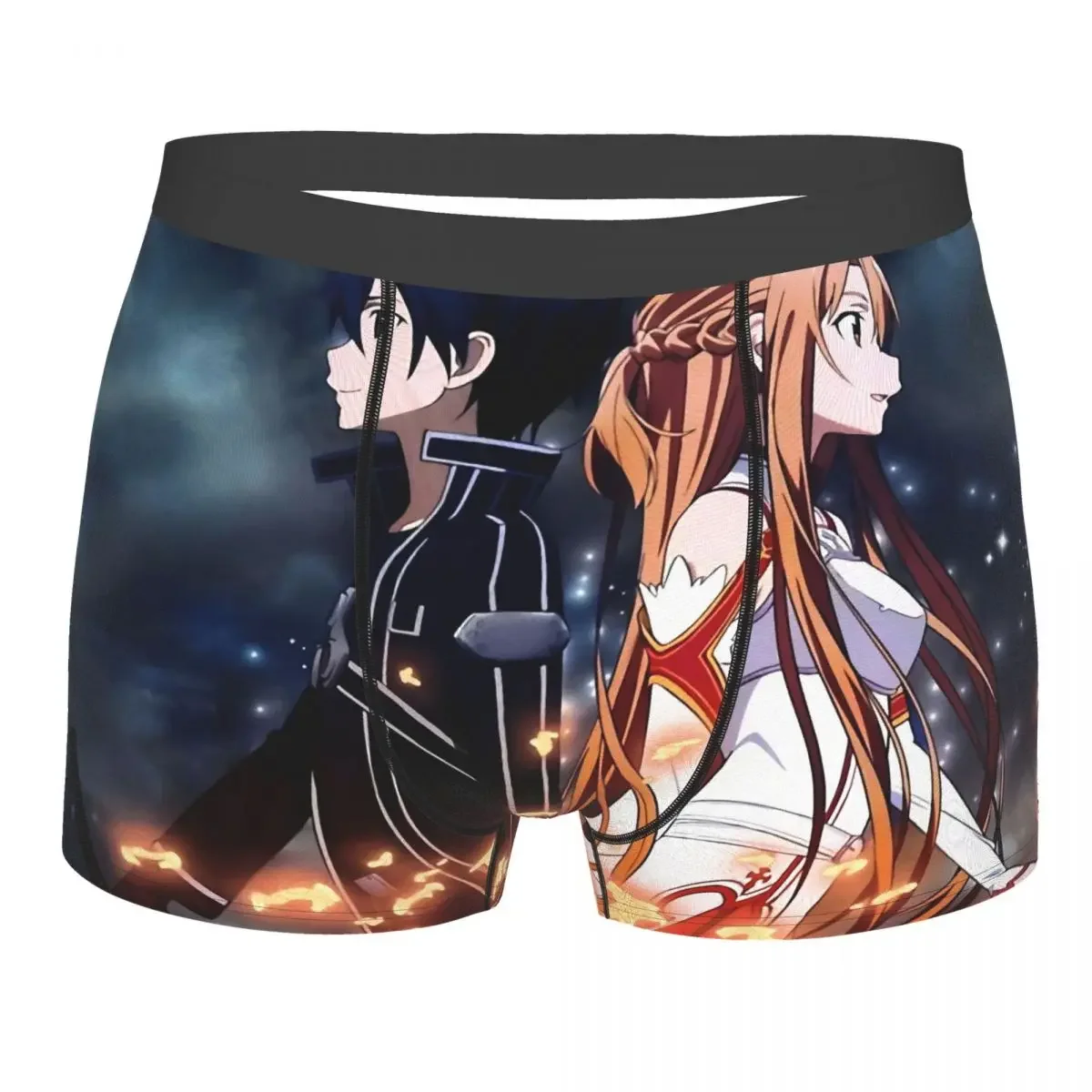 

Трусы-боксеры Sword Art Online Sao Kirito And Asuna, мужские трусы, мужское нижнее белье, шорты с принтом, трусы-боксеры