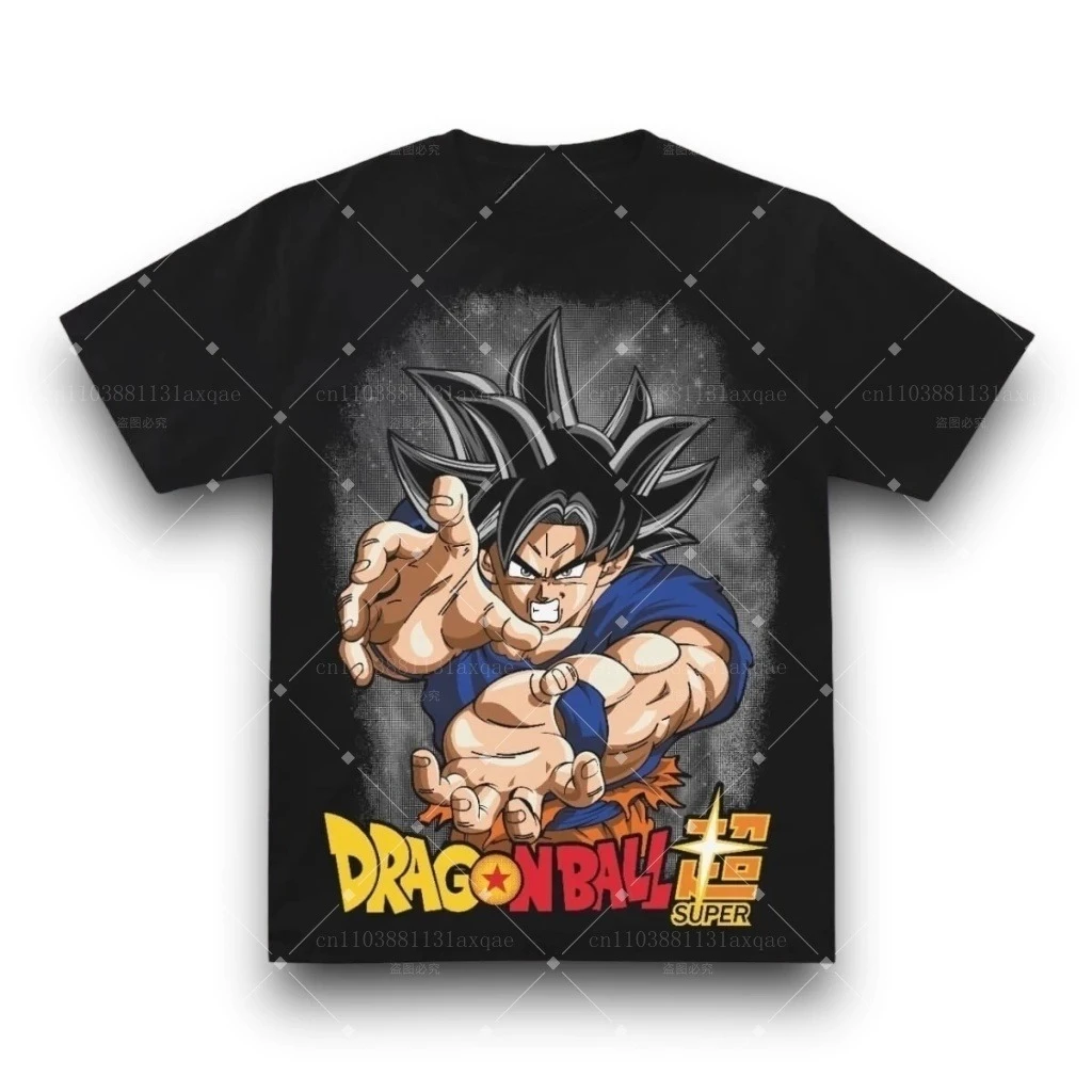 

Новинка 2025, футболка из чистого хлопка Dragon Ball Wukong, одежда для взрослых и детей, удобная повседневная уличная футболка с короткими рукавами Y2K