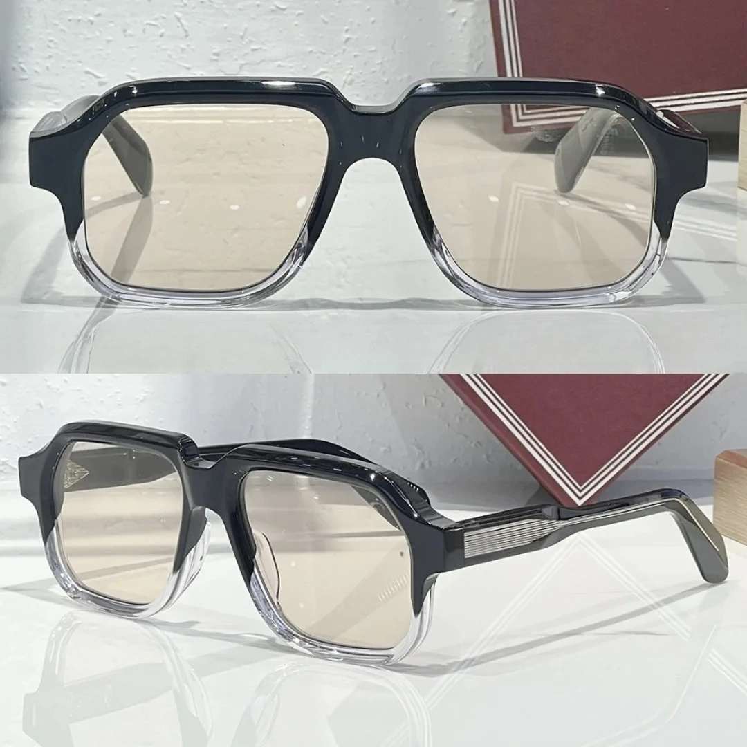 JMM 2025 Ins CHALLENGER Óculos de sol quadrados grandes unissex feitos à mão UV400 polarizados designer óculos de prescrição