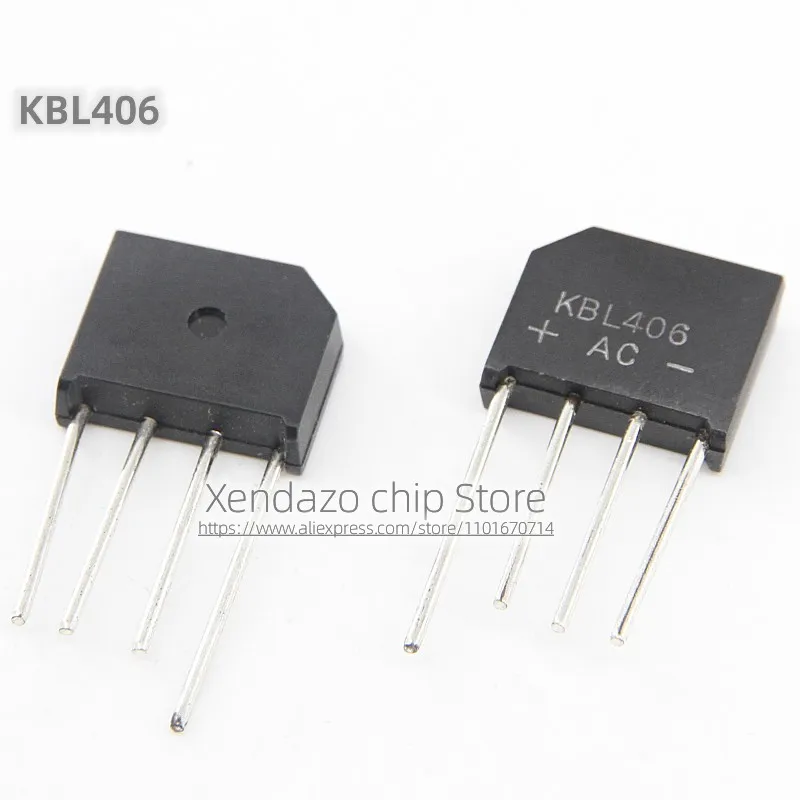 10pcs/lot KBL406 4A/600V DIP-4 package Original genuine Rectifier bridge